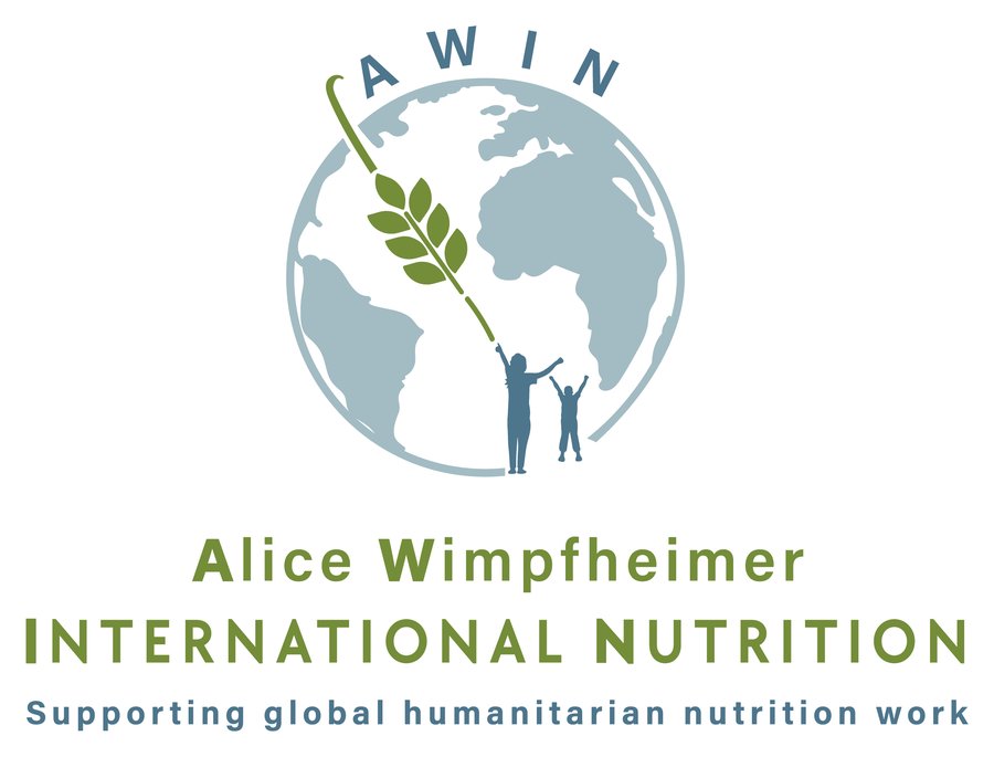 AWIN logo: Alice Wimpfheimer International Nutrition, supporting global humanitarian nutrition work
